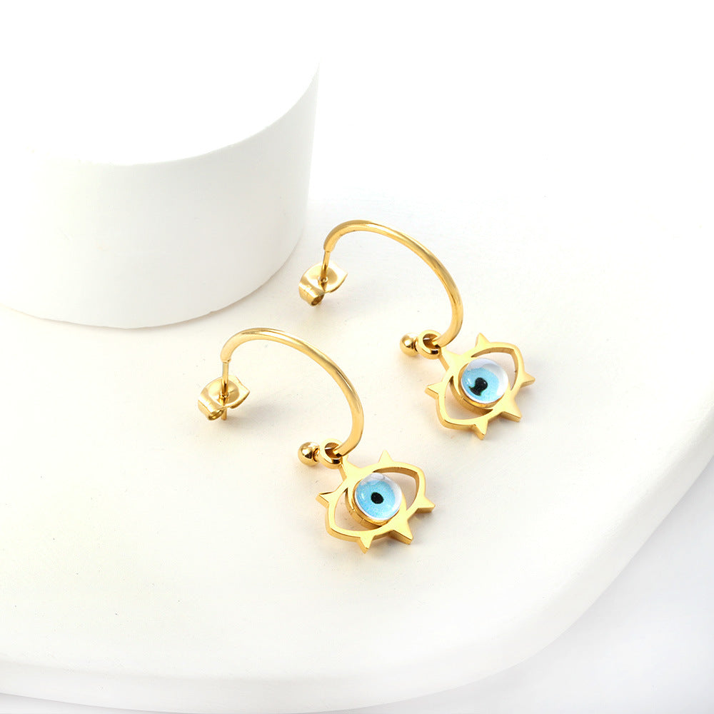 Pendientes De Acero Inoxidable De Ojo De Diablo al por mayor